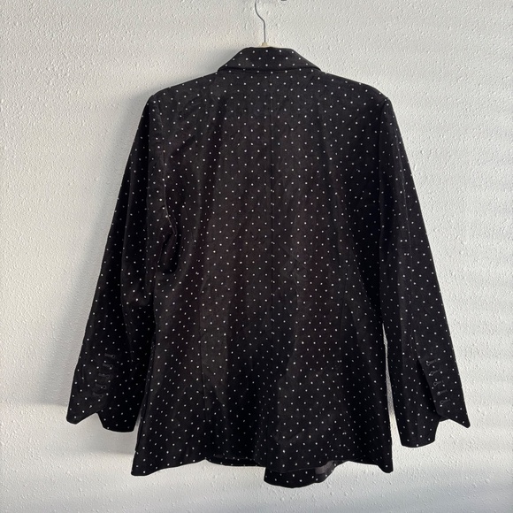 Zadig & Voltaire Black Visko Velvet Glitter Dots Blazer - Picture 6 of 14